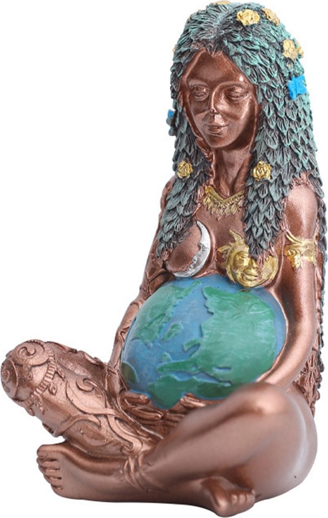 Erde Mutter Göttin Statue Gaia Hand bemalt Harzkunst Handwerk Mutter Day Geschenk m