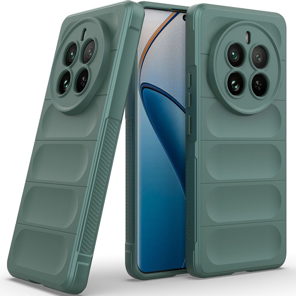 Handyhülle für Realme 12 Pro / 12 Pro+ Weich TPU Silikon Stossfest Anti-rutsch Hülle Grün