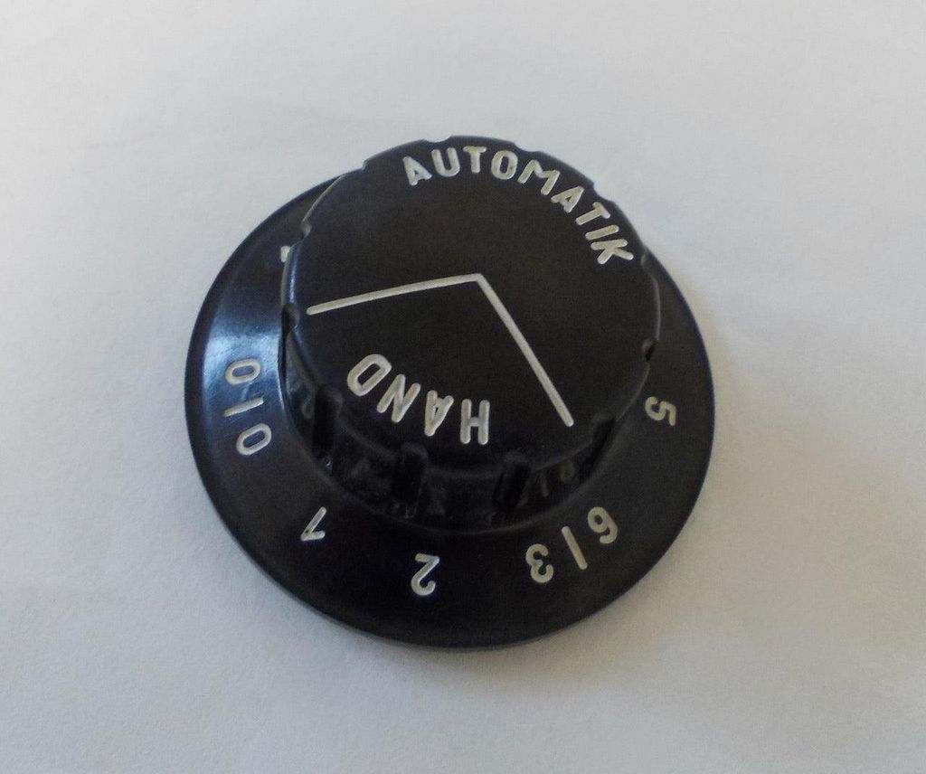 Drehknopf Dauerbrandofen Kohleofen schwarz Automatik/Hand für Leistungsregelung