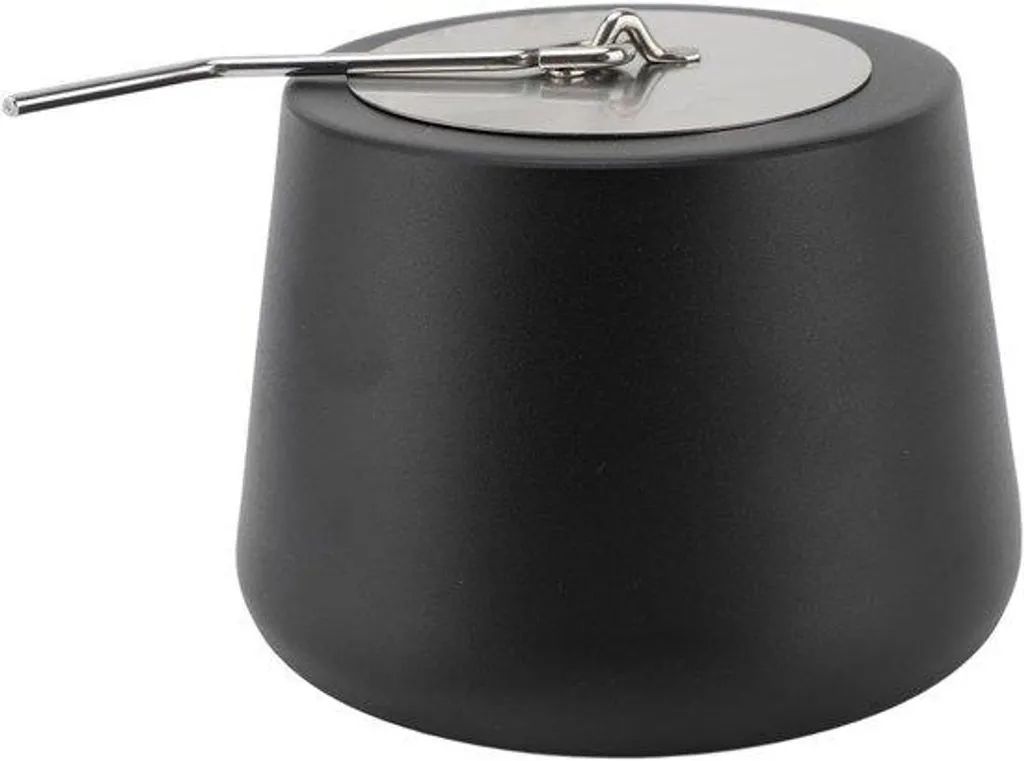 Barbecue portable en céramique et métal noir, idéal pour balcon et table