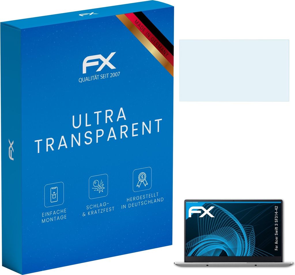 atFoliX FX-Clear 2x Schutzfolie kompatibel mit Acer Swift 3 (SF314-42) Displayschutzfolie