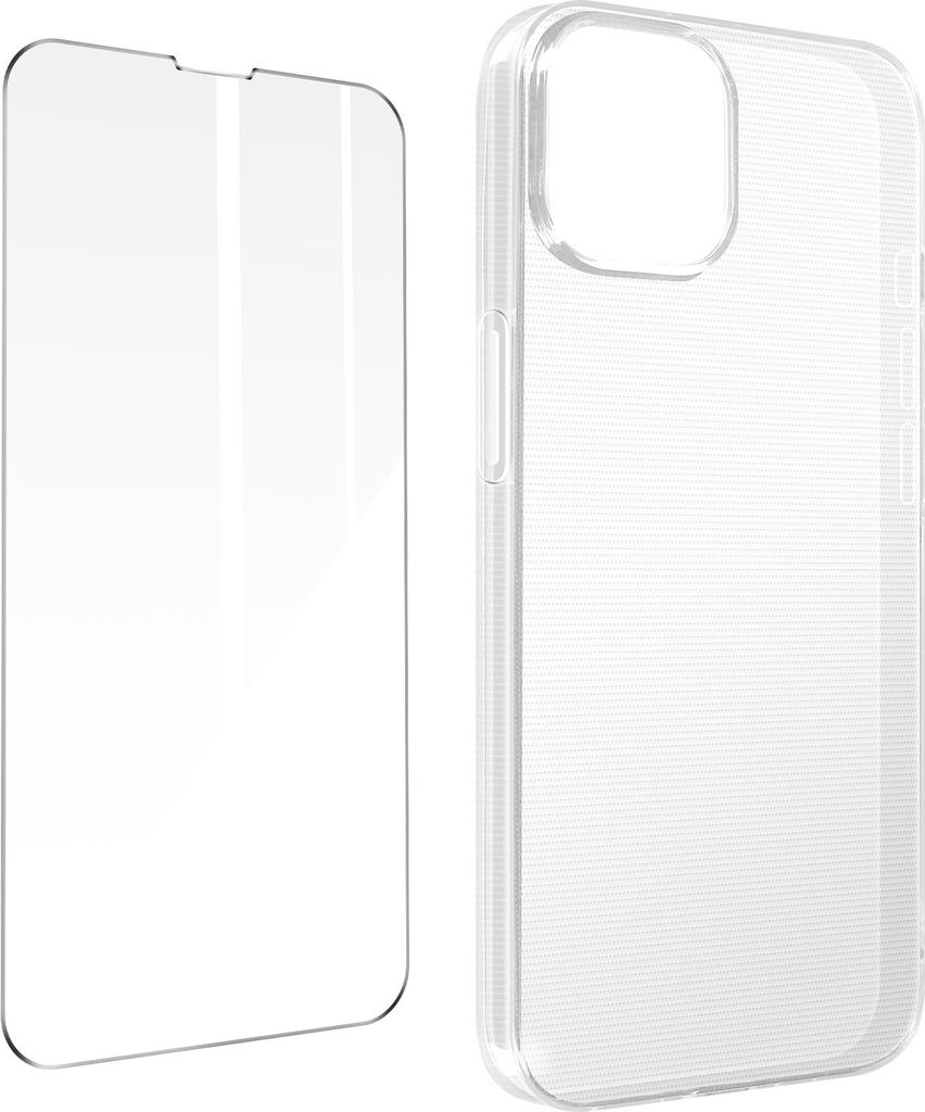 Avizar, 360° Schutz-Set für Apple iPhone 14 Plus: Hülle + Folie, Transparent