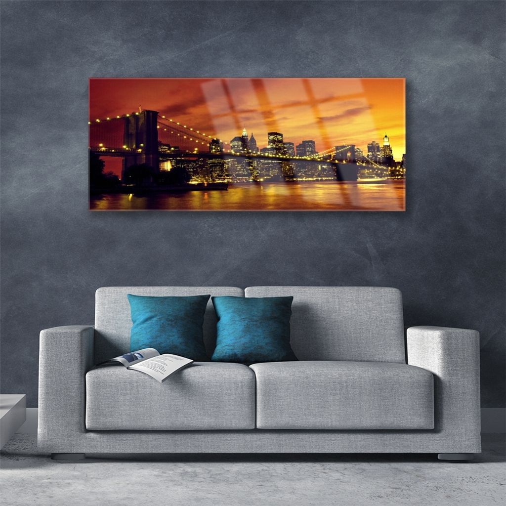 Acrylglasbilder 125x50 Wandbild Druck Brücke Architektur