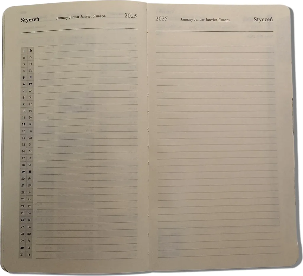 Calendrier B6 marron avec insert 38B idéal pour l'organisation pro - 6
