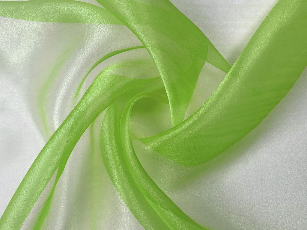 Crystal Organza Stoff Meterware 150 cm Breite, Hellgrün Produktbild 