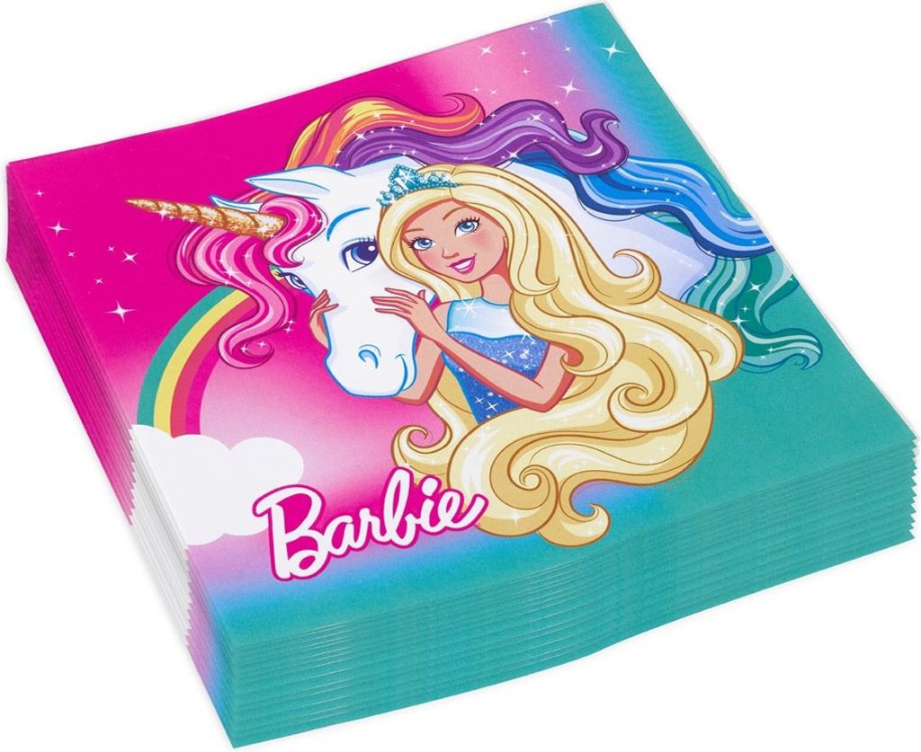 Barbie Papierservietten Barbie 33x33cm 20 Stück