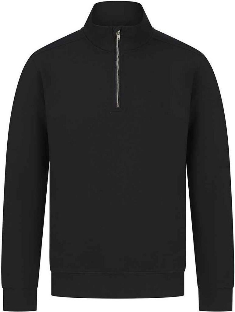Henbury - Sweatshirt mit kurzem Reißverschluss für Herren/Damen Uni PC5254 (S) (Schwarz)