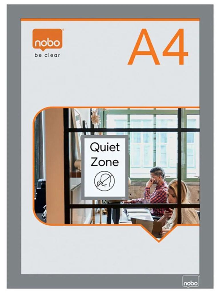 Nobo 1915696 Magnetrahmen A4 Silber