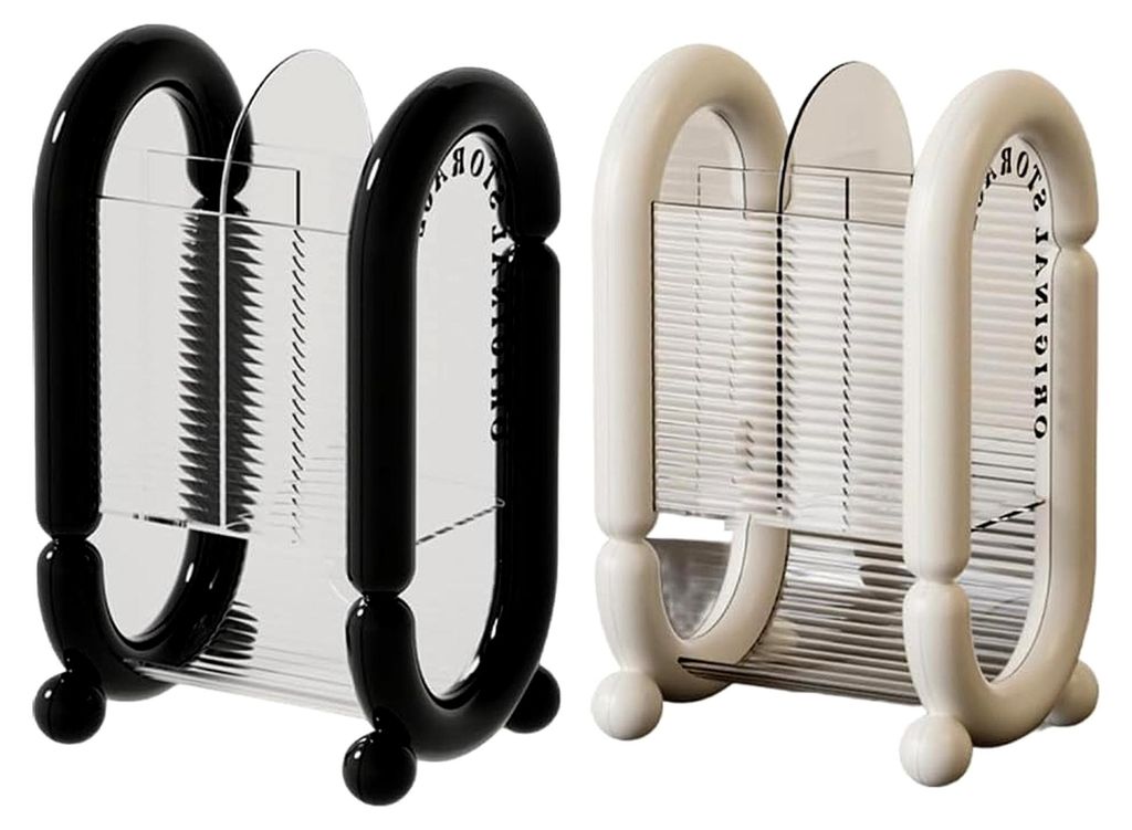 Leichter, r Lippenstiftständer für die Aufbewahrung, Büro- und Badezimmerdekoration, minimalistischer Make-up Pinselhalter in cremeweiß