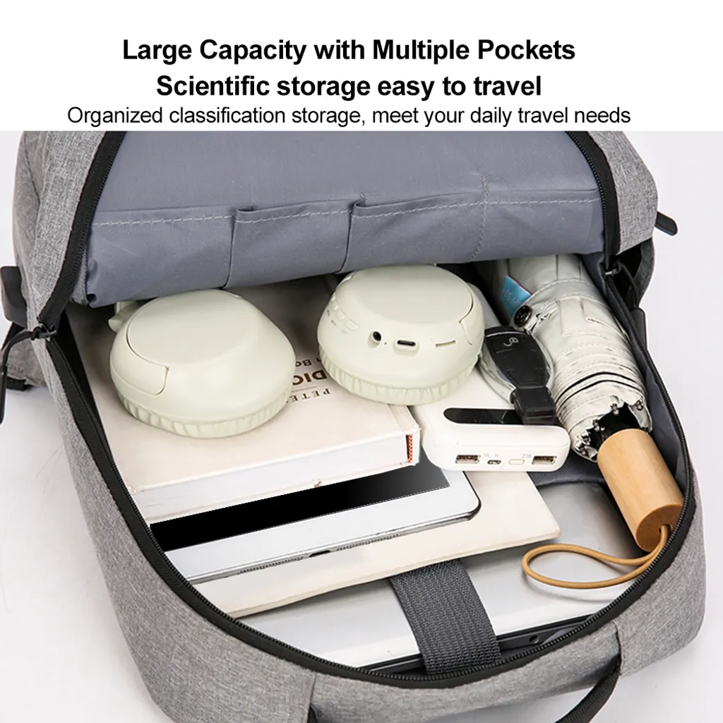 Sac à dos multimédia pour PC 15.6" bleu, grand volume à multibandoulière - 5