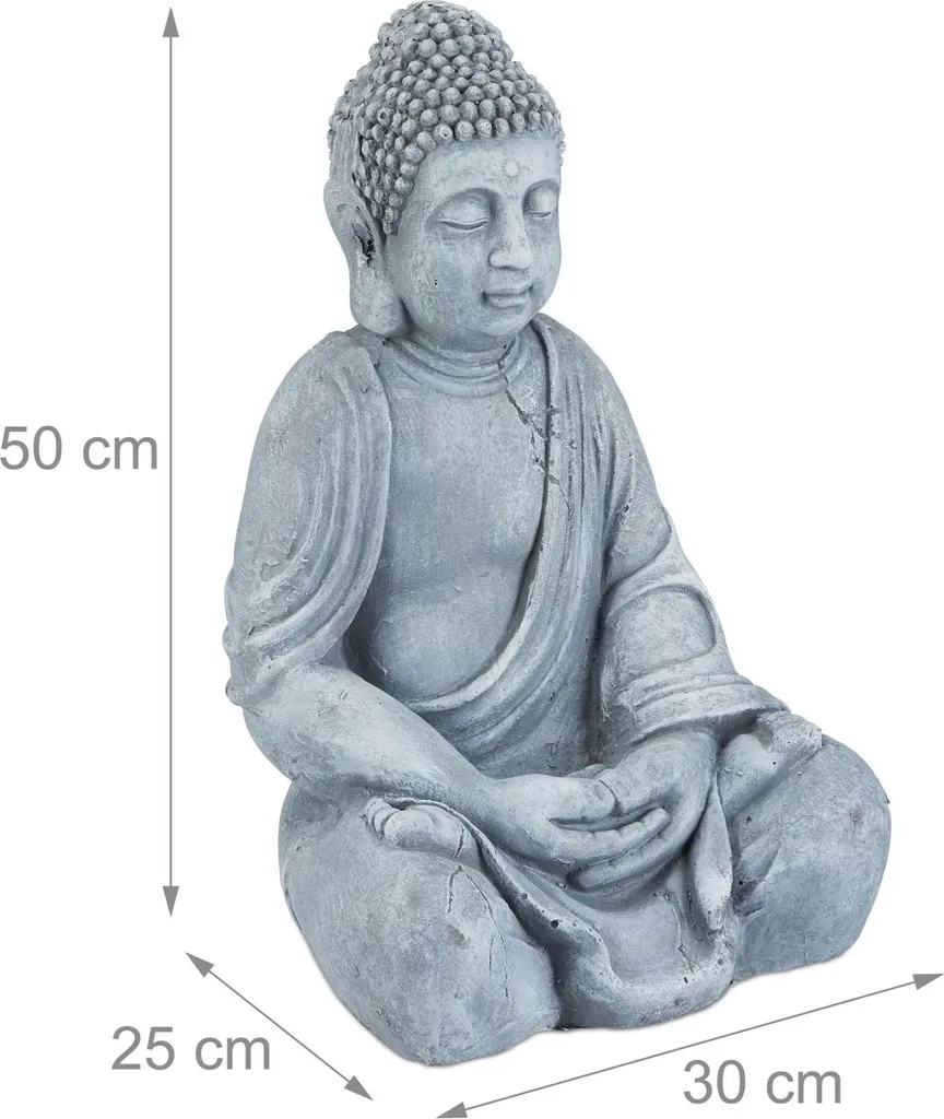 Grande Statue Bouddha de 50 cm décorative pour salon et terrasse