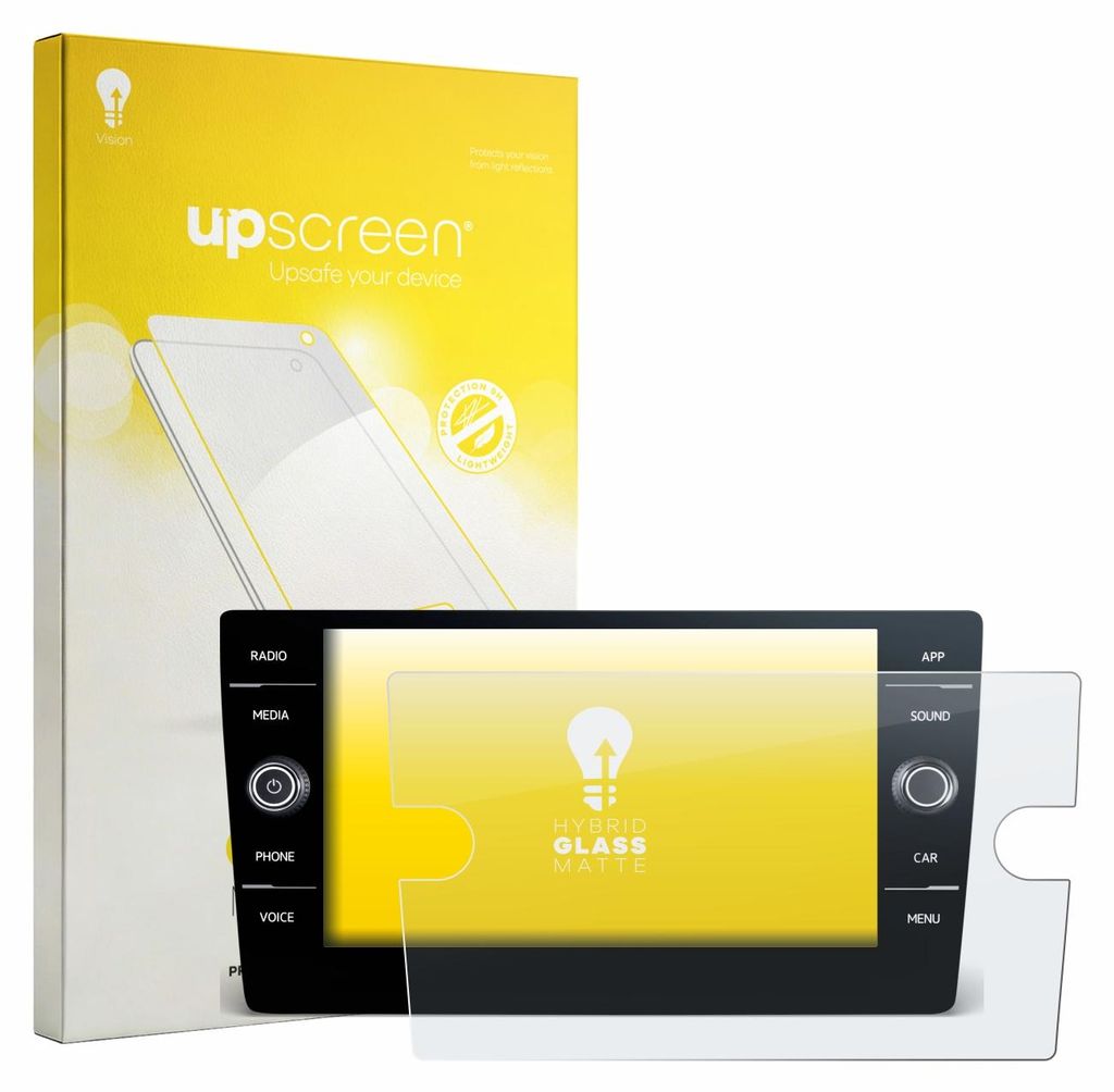 upscreen Entspiegelungs Schutzglas für Volkswagen T-Roc Style 2023 Discover Media 8" Schutzfolie Panzer Folie Glas Display Schutz matt
