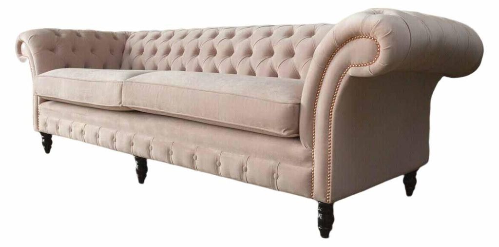 Rosa Viersitzer Polster Sofa 4er Sitz Möbel Big Sofas Couch 245cm Neu