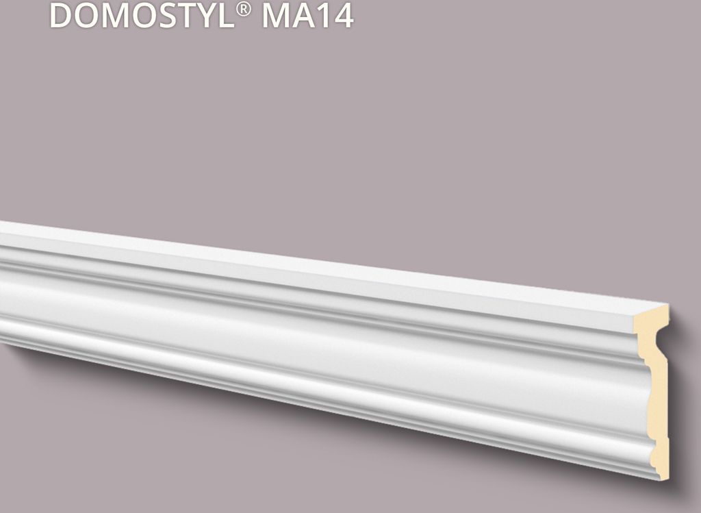 Türumrandung NMC MA14 DOMOSTYL Noel Marquet Fassadenstuck Fensterumrandung Fassadenprofil Modernes Design weiß 2 m