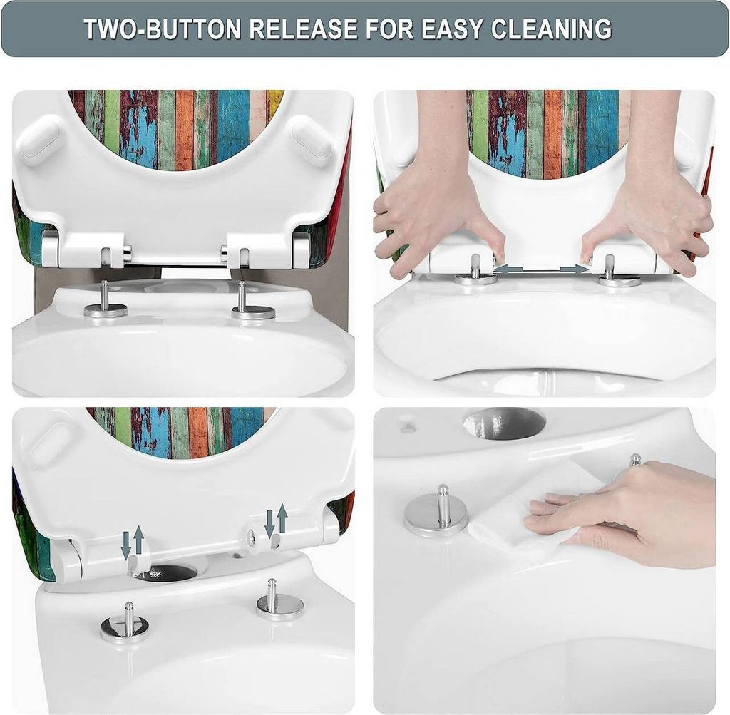 WOLTU Duroplast Toilettendeckel, mit Absenkautomatik, Produktbild 4
