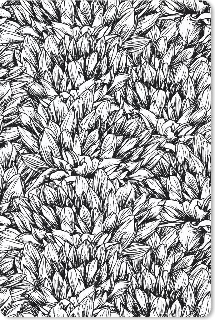 MuchoWow Mauspad Mousepad Blumen - Zentangle - Muster 40x60 cm - Mousepads - Maus Mat - Pad - Mausunterlage - Schreibtisch Accesoire