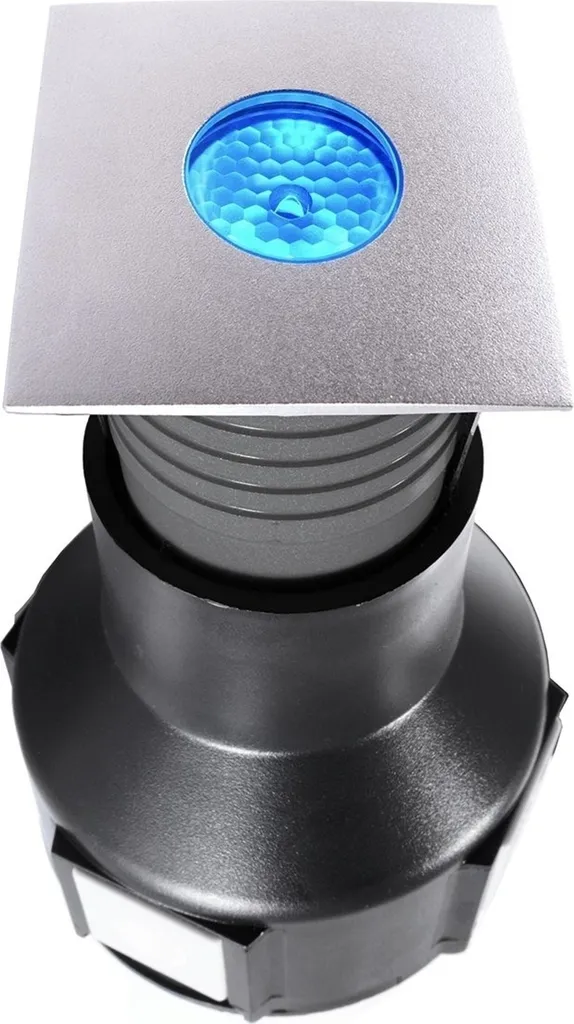 Spot de Sol RGB Easy Square II en Aluminium Argenté pour Décoration Extérieure