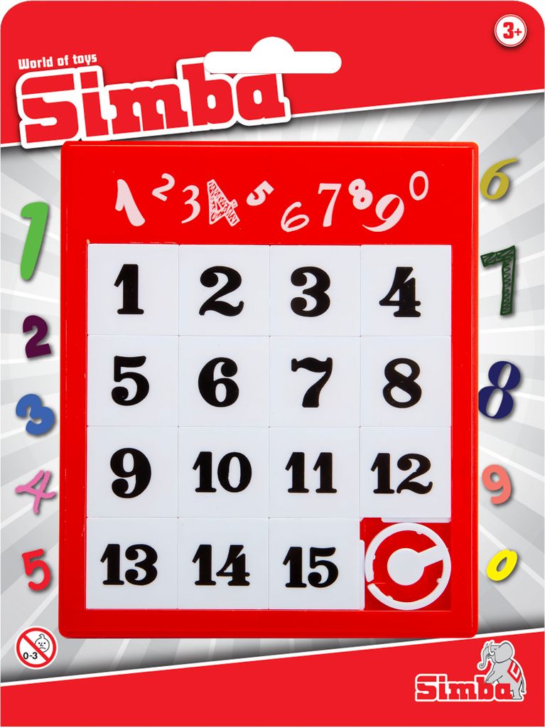 Simba Kinderspiel Quizspiel Schiebepuzzle Zahlen 108614687