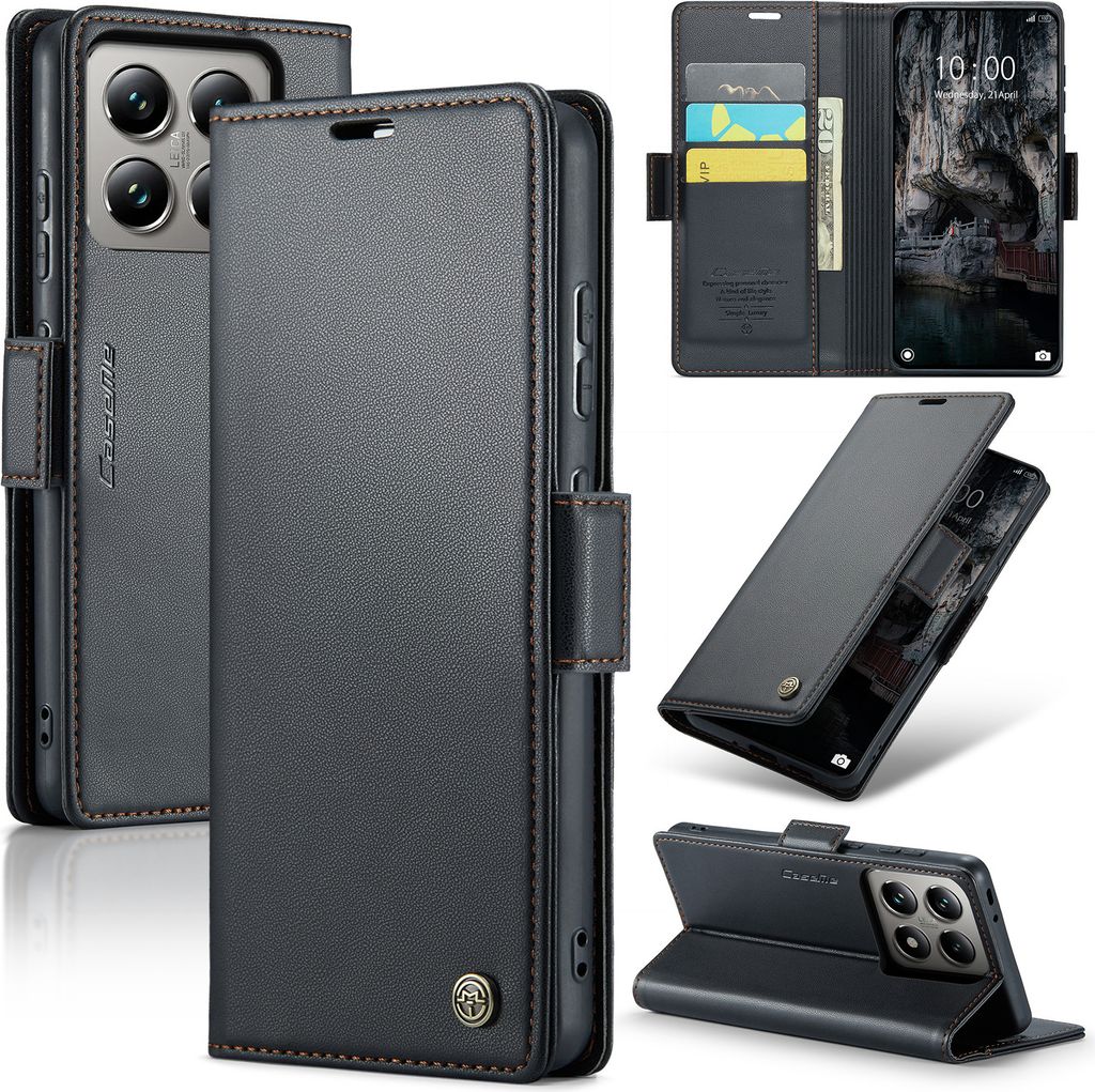 Lederhülle für Xiaomi 14T Brieftasche Kartenfach Produktbild 