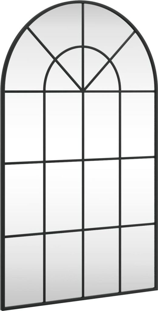 vidaXL Specchio da parete nero 60x100 cm Ferro curvo Immagine del prodotto 