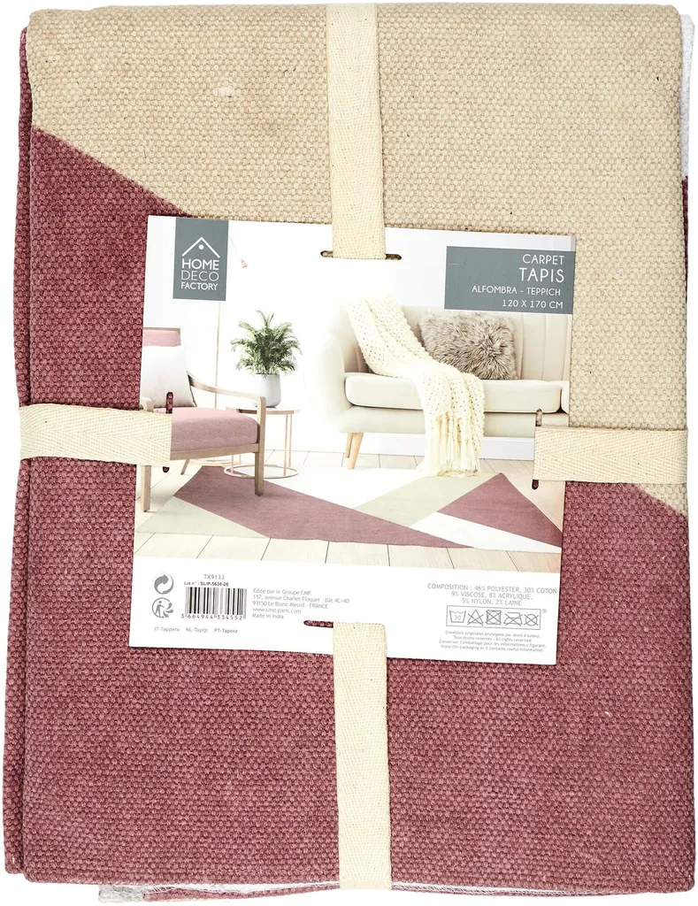 Tapis Nude Géométrique Doux 120x170cm - Finition Soft Touch Design - 5