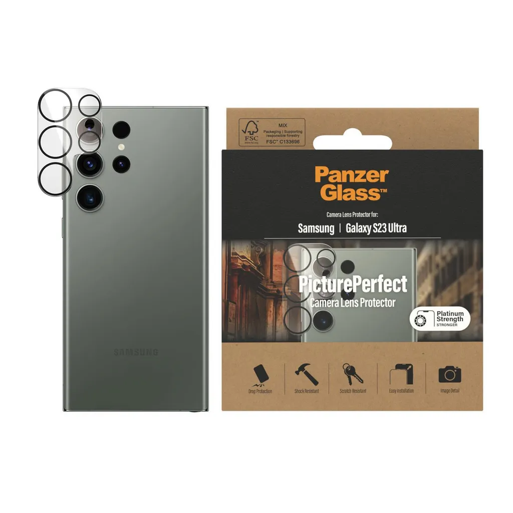 Protezione Lenti PanzerGlass S23 Ultra: Foto Perfette e Vetro 9H