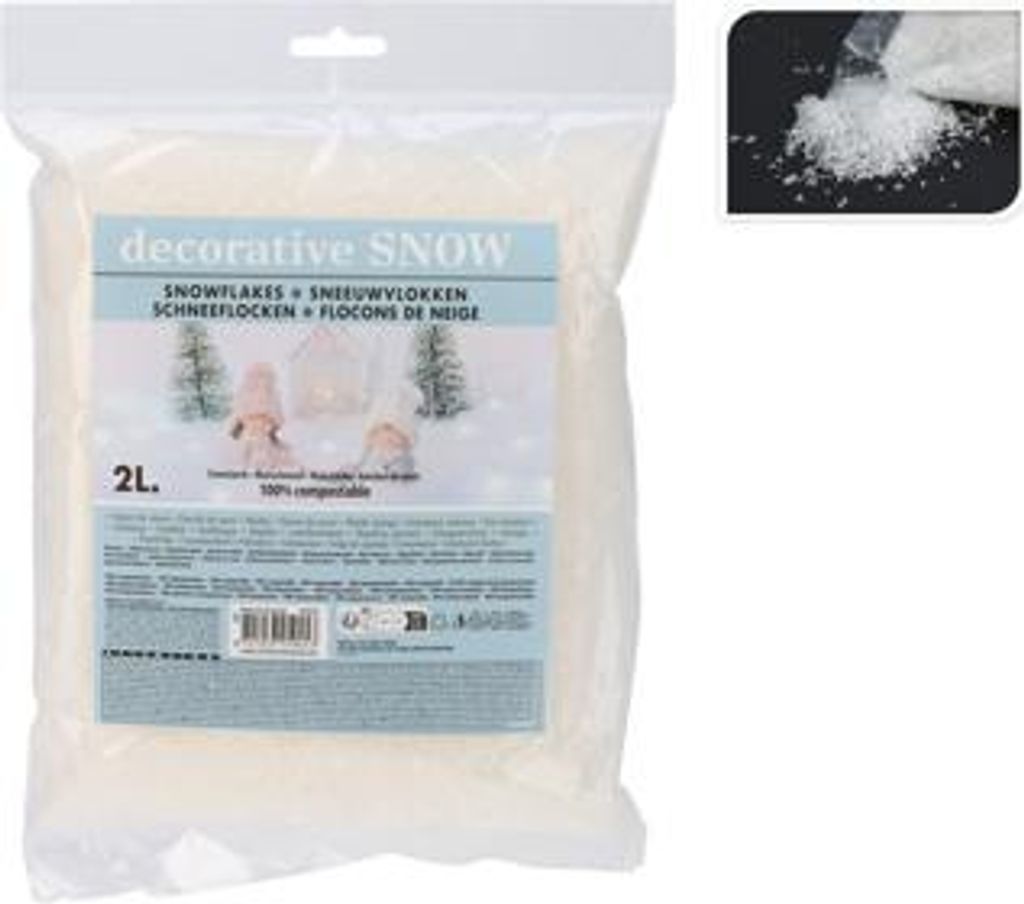Neige artificielle décorative en vrac 2000 ml - Neige à Image du produit 