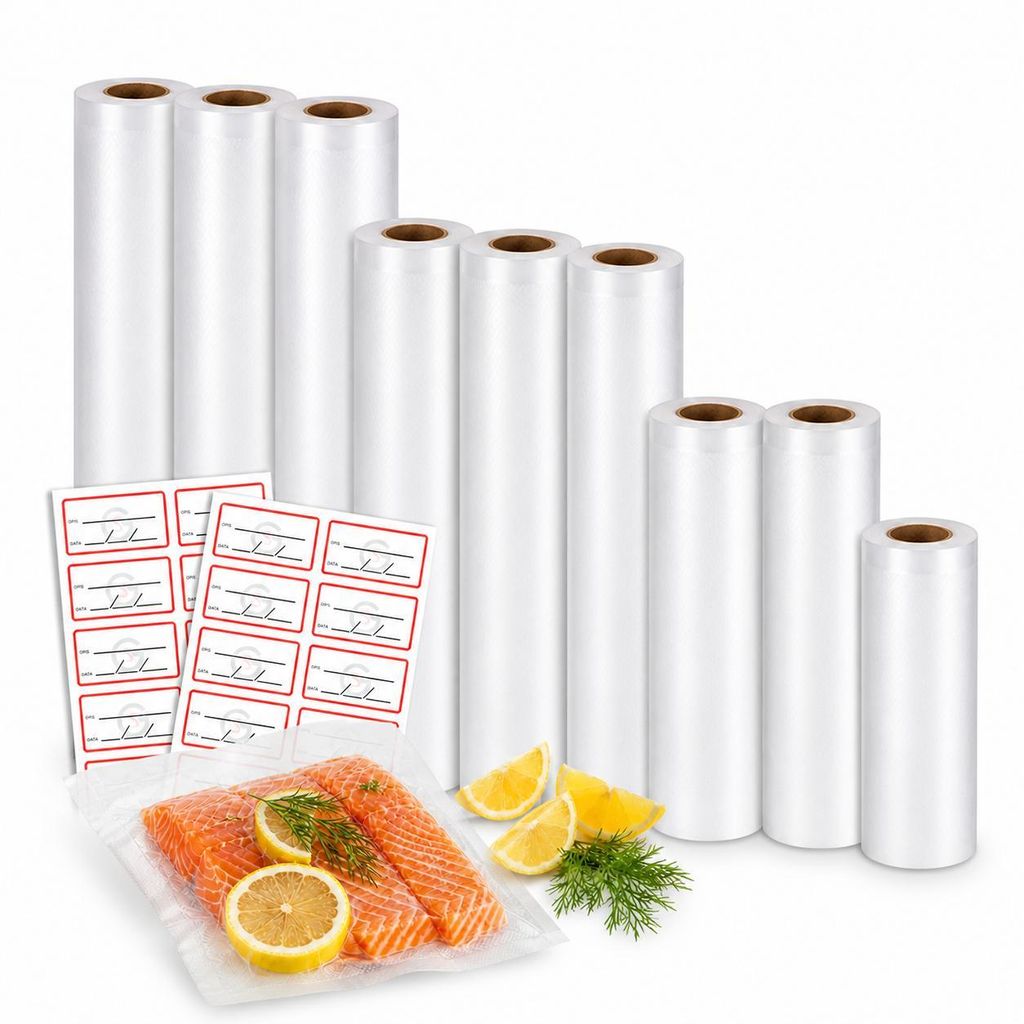Vakuumierfolien Rollen Set 15 20 25 28 cm x 3 m Produktbild 
