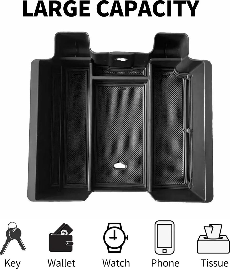 Boîte de Rangement Console Centrale avec Coussinets pour GMC Sierra