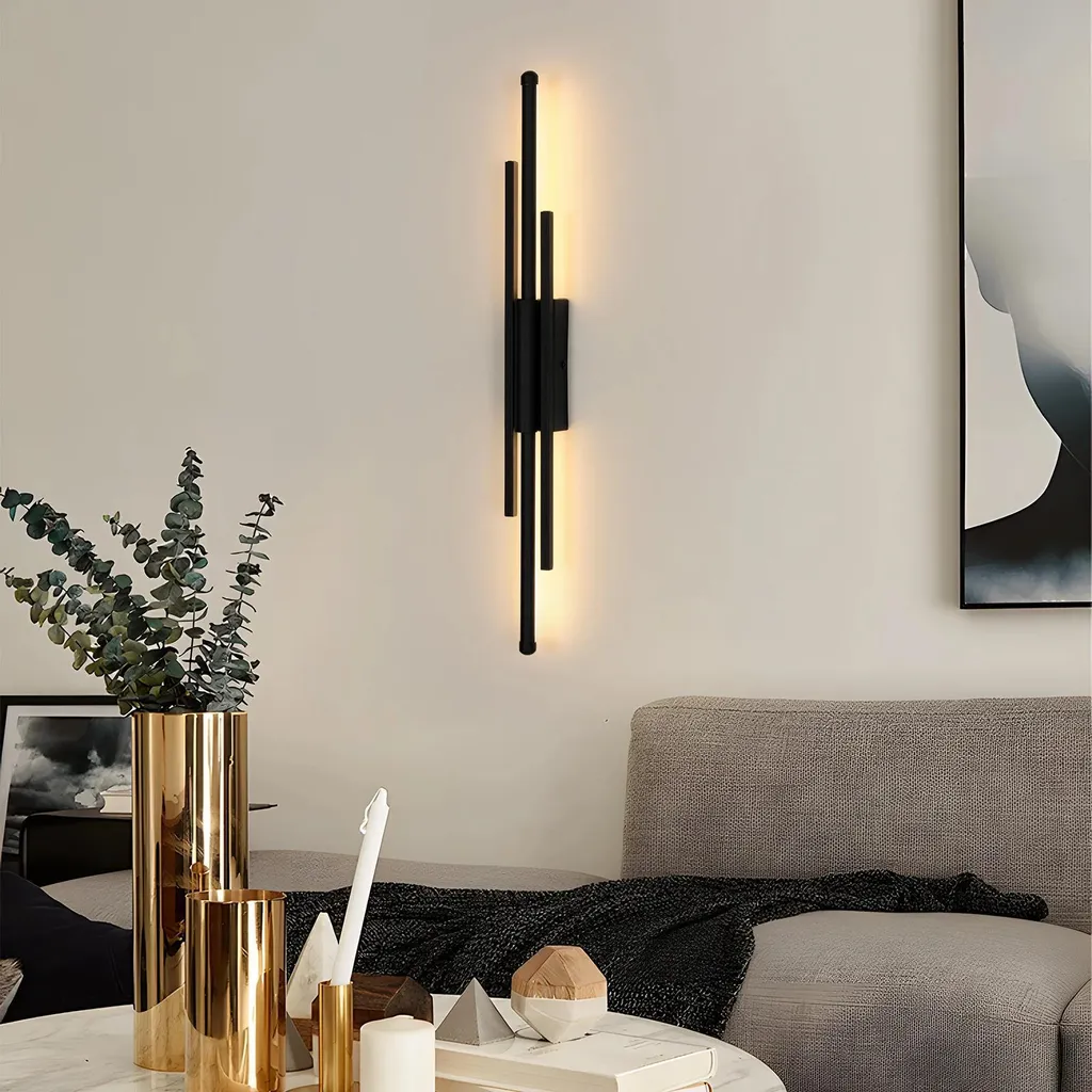 Lampe murale LED design long en aluminium avec 3 modes d'éclairage