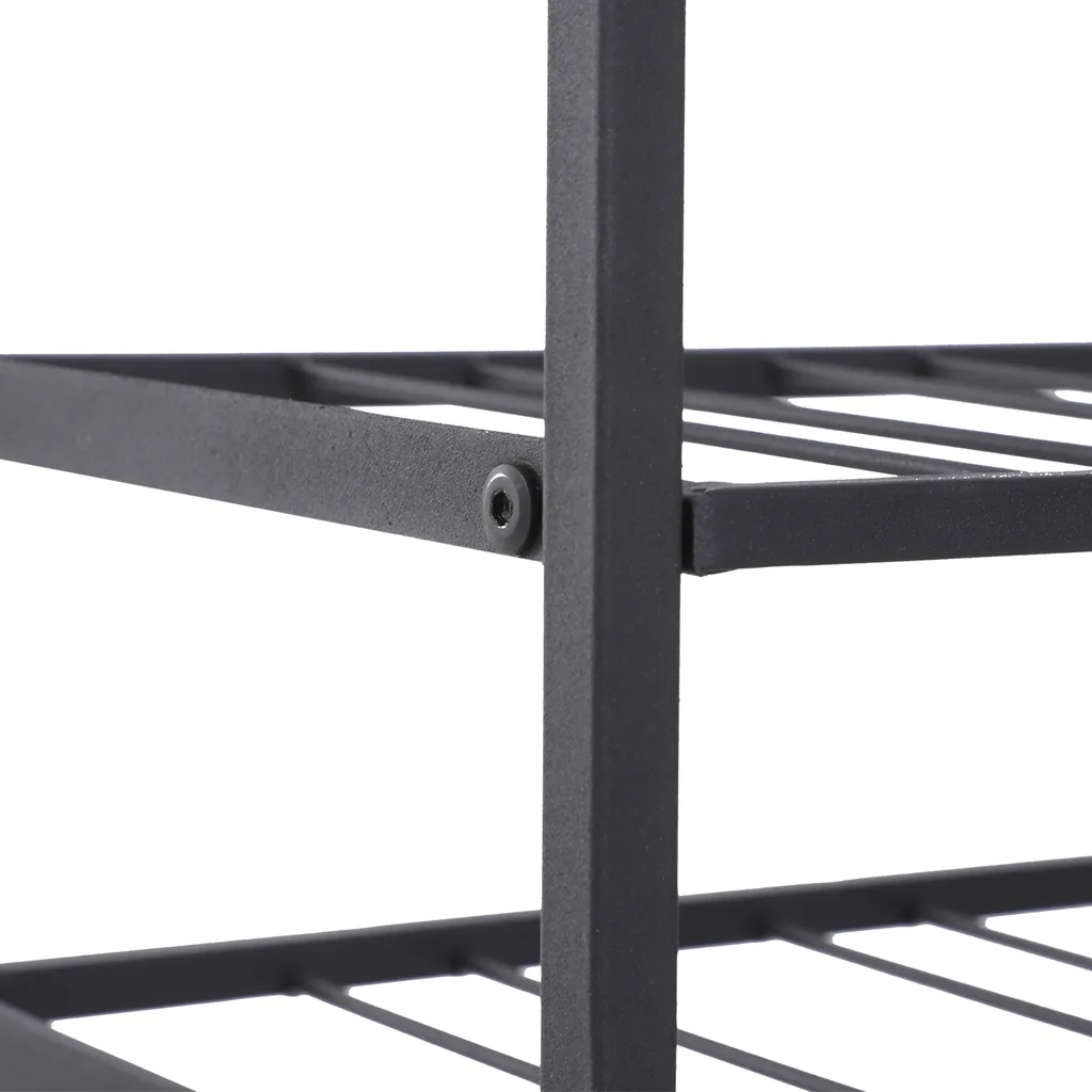 Casier à Bouteilles de Vin 54 Emplacements en Acier Noir - Rack 91 cm - 9