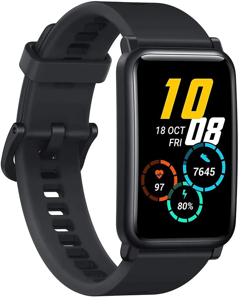 Honor Watch ES Noir - Montre Étanche avec 10 Jours d'Autonomie et SpO2