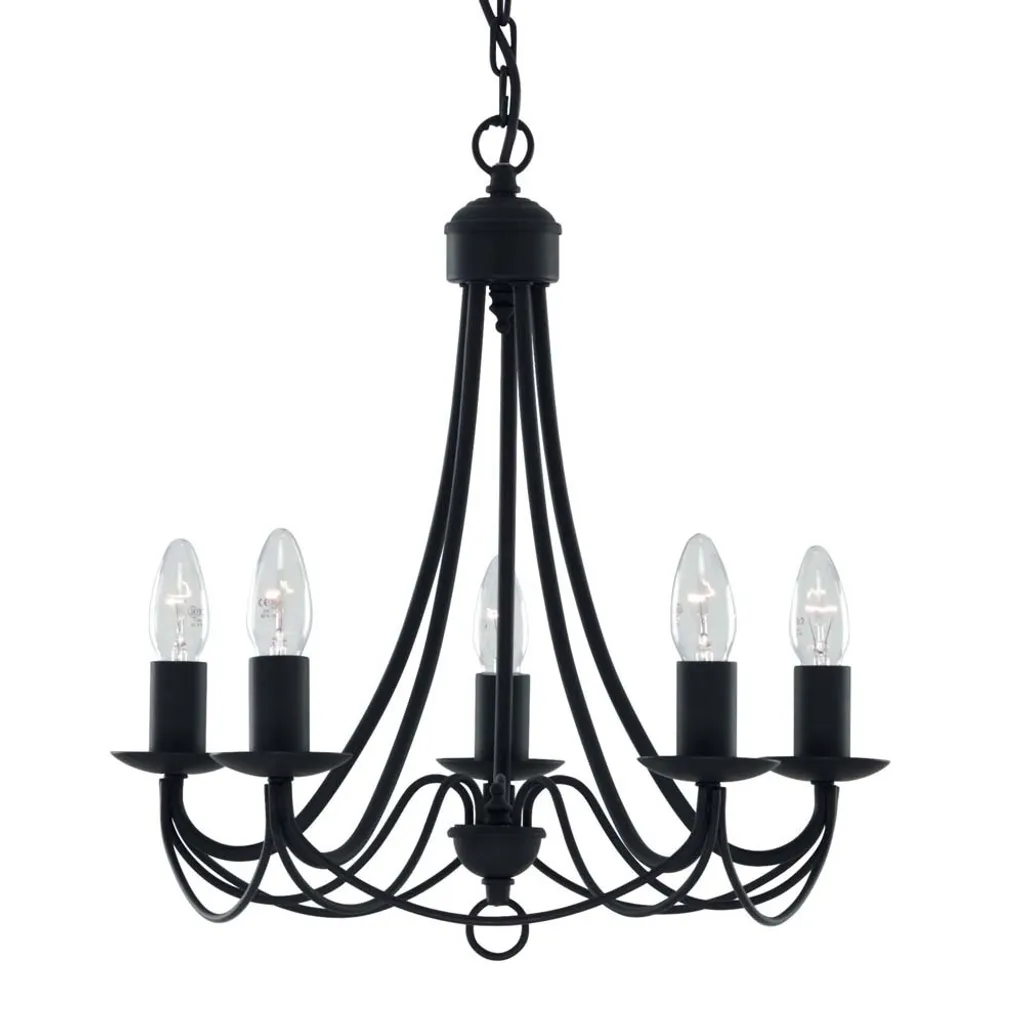 Plafonnier Noir MAYPOLE 100 cm - Éclairage optimal pour grands espaces