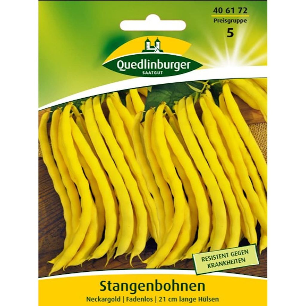 Quedlinburger Saatgut - Stangenbohnen Neckargold - Samen - 406172