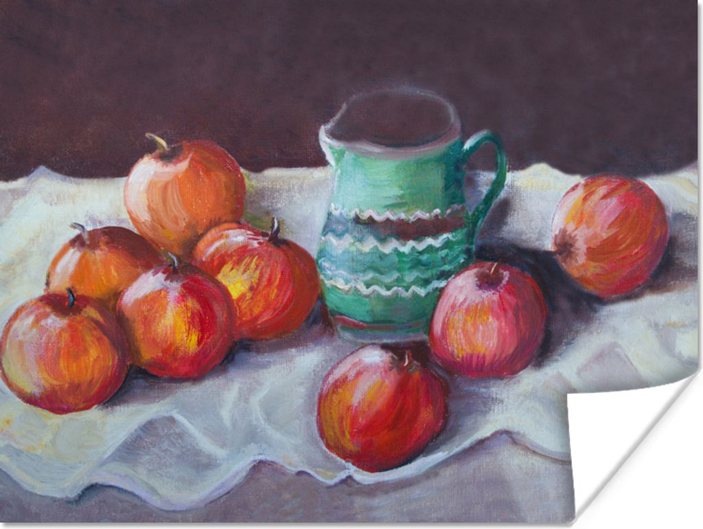 MuchoWow Poster Äpfel - Rot - Grün 120x90 cm - Wandbild