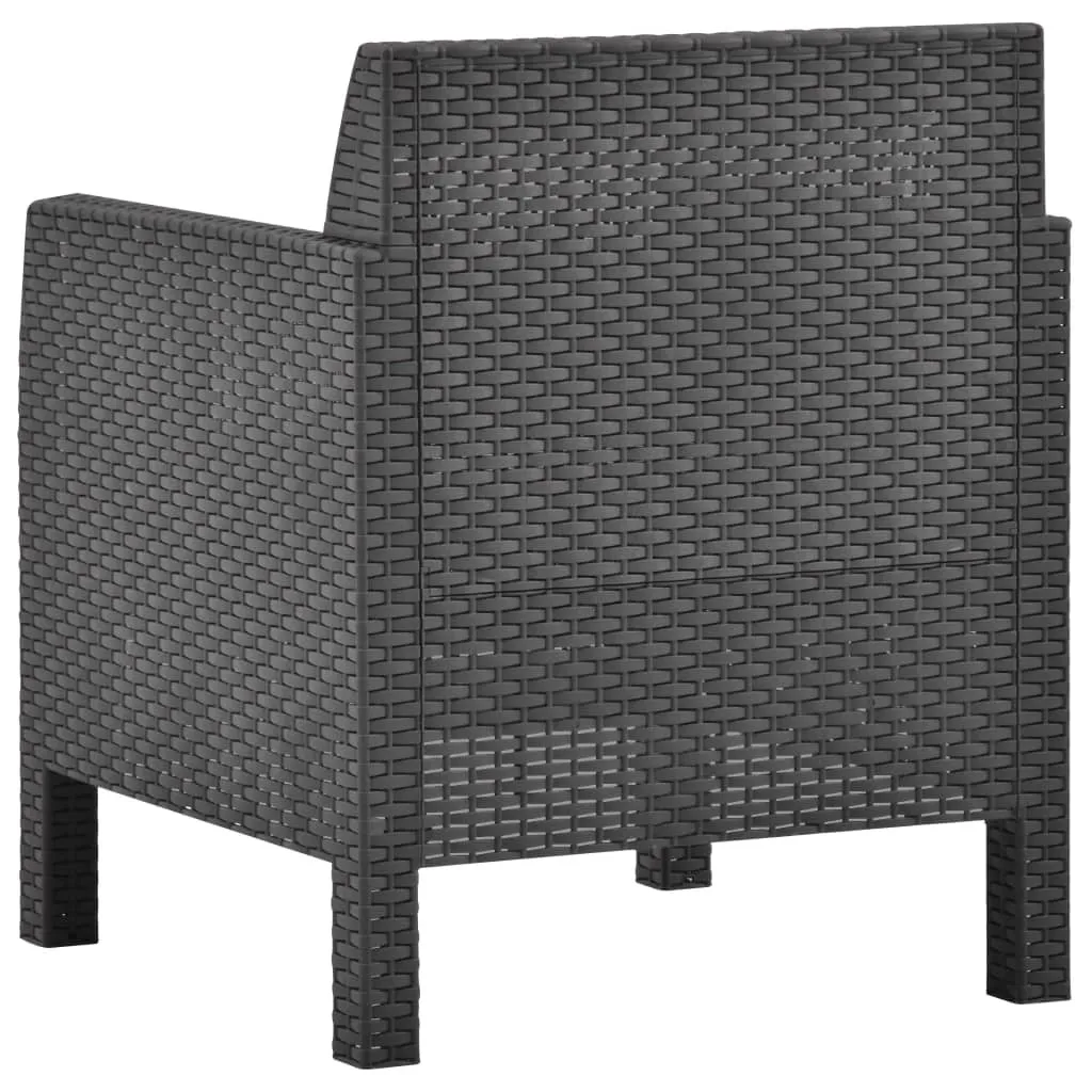 Chaise de jardin aspect rotin avec coussin d'assise lavable vidaXL