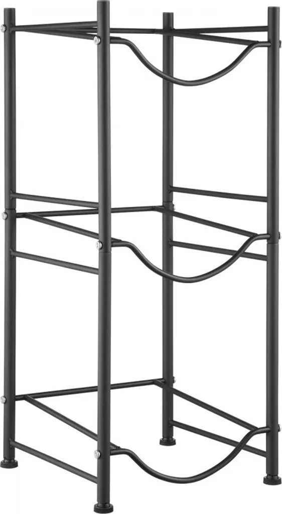 Support pour pichets d'eau - Rack 3 bouteilles noir pour maison et bureau - 12