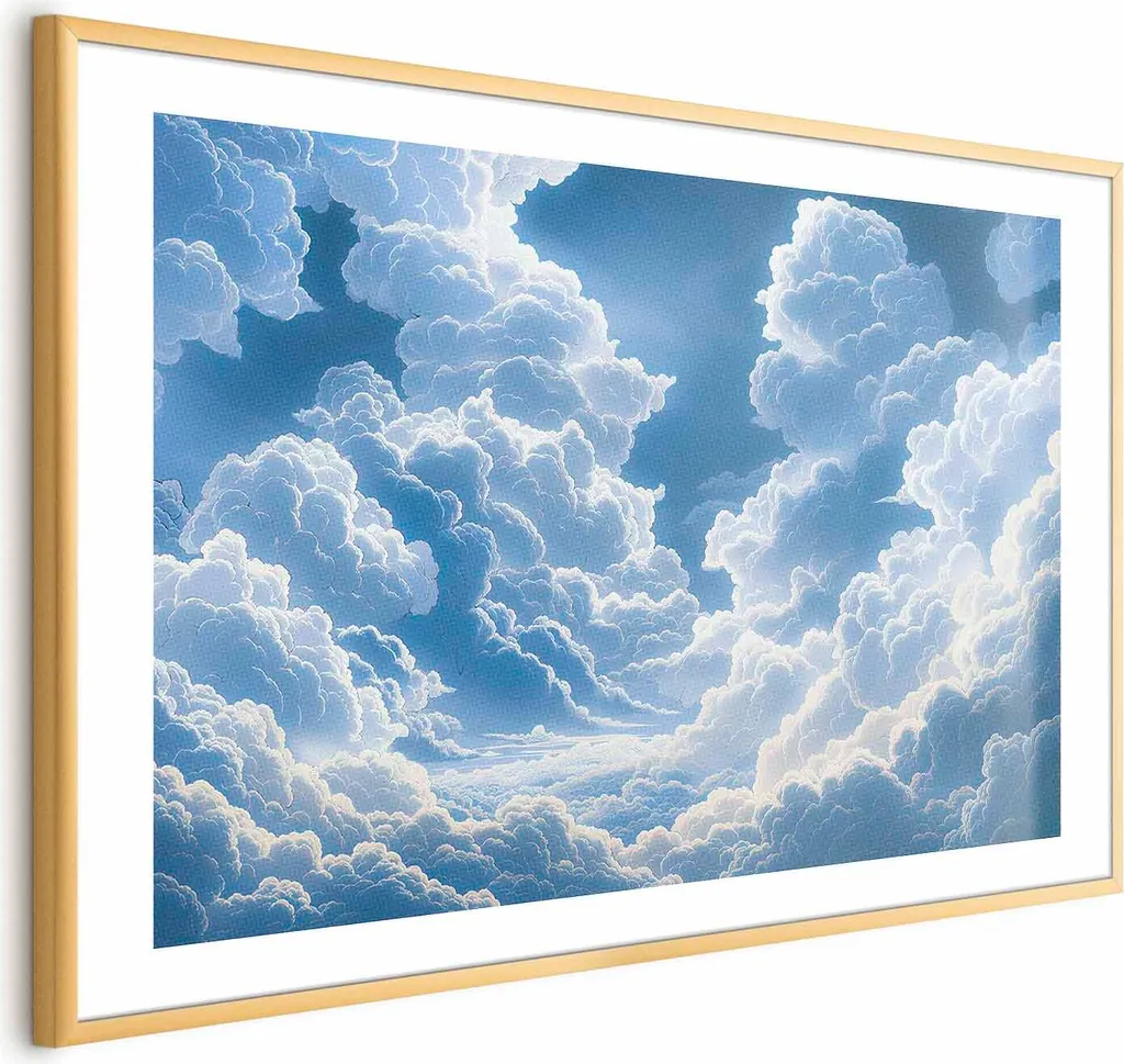 Poster Cielo Infinito 90x60 Cornice Oro | Benessere e Arredo Parete