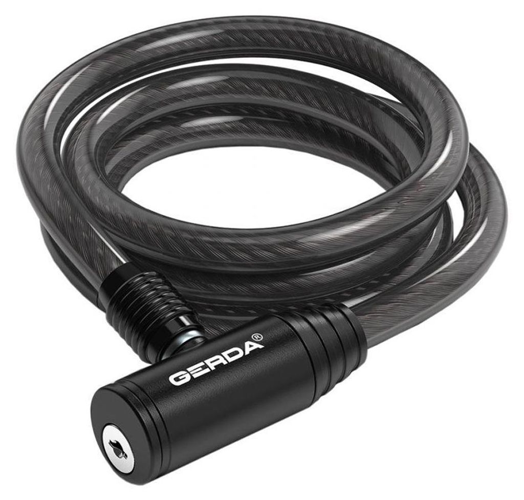 Gerda - Fahrrad-Kettenschloss, Flexibel, Rund PP7608 (Einheitsgröße) (Schwarz)