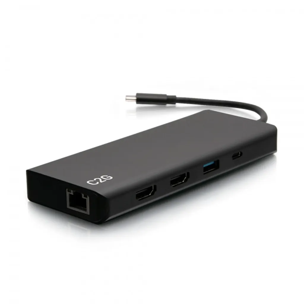 Dock USB-C pour bureau et télétravail avec double affichage HDMI