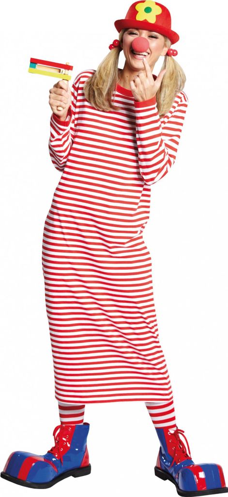 Rivel-Shirt rot-weiß - Clown Kostüm für Fasching Größe: XXL