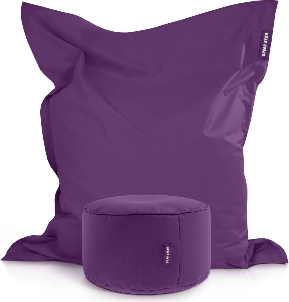 Green Bean® XXL Riesensitzsack 140x180cm + Hocker Produktbild 