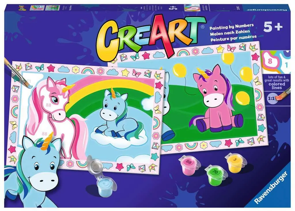 Loisir Créatif CreArt Junior Ravensburger : Tableau Peinture à Numéro Enfant
