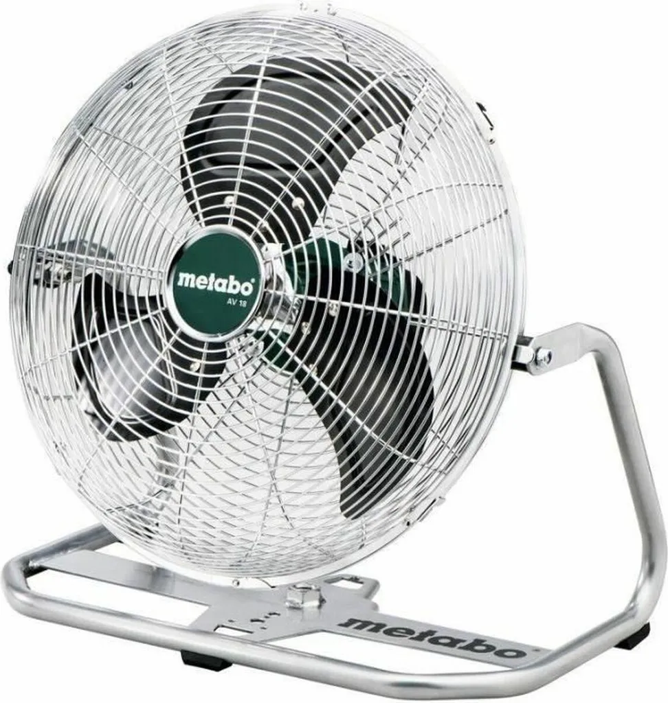 Ventilateur de Sol Metabo AV 18 Blanc sans Fil - Puissance Nomade