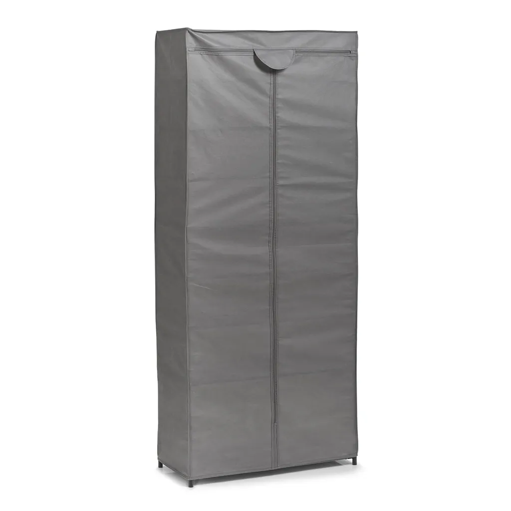 Meuble à chaussures en tissu gris Zeller : Rangement vertical 10 niveaux