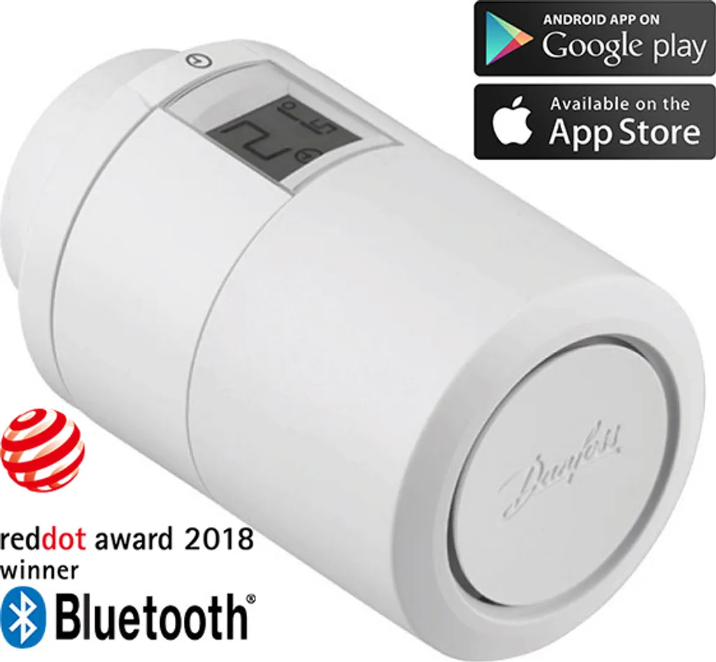 Thermostat de Radiateur Intelligent Danfoss Eco Usage Intérieur Bluetooth