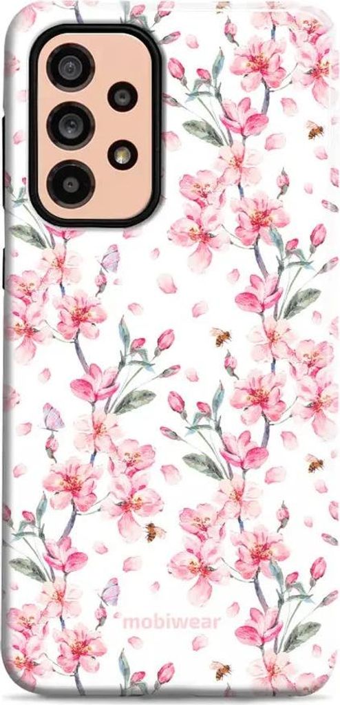 Handyhülle für Galaxy A53 5G, Mobiwear Elite Pro, Japanischer Blumenstrauß