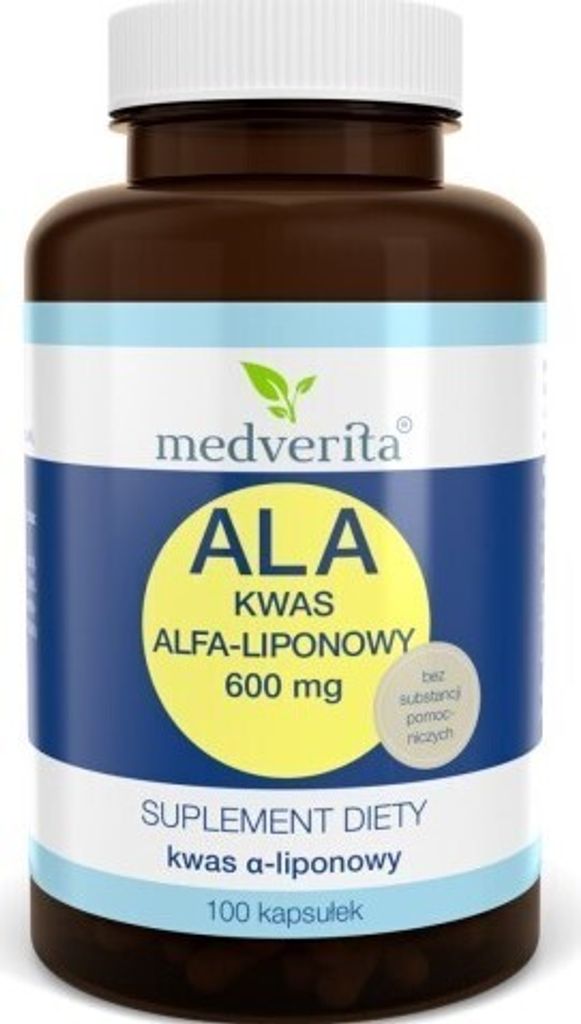 Medverita ALA 600 mg – 100 Kapseln – Alpha-Liponsäure Produktbild 
