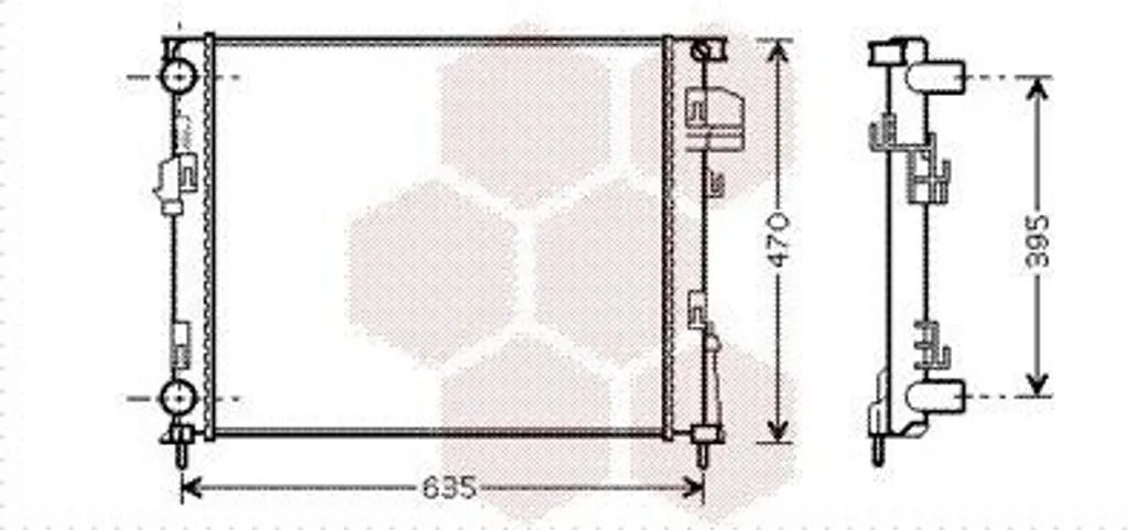 Refroidisseur d'eau moteur pour OPEL Vivaro A Combi et Châssis X83