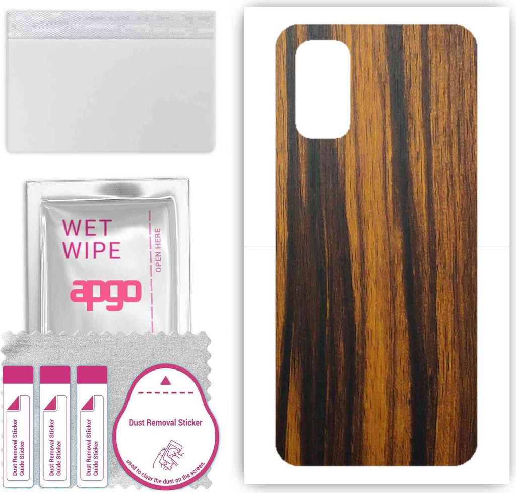 apgo Rückseite Schutzfolie, Skin, kompatibel mit Realme 7 5G, Hinten Displayschutzfolie aus Vinylfolie, kratzfest, einfache Montage - Tigerwood